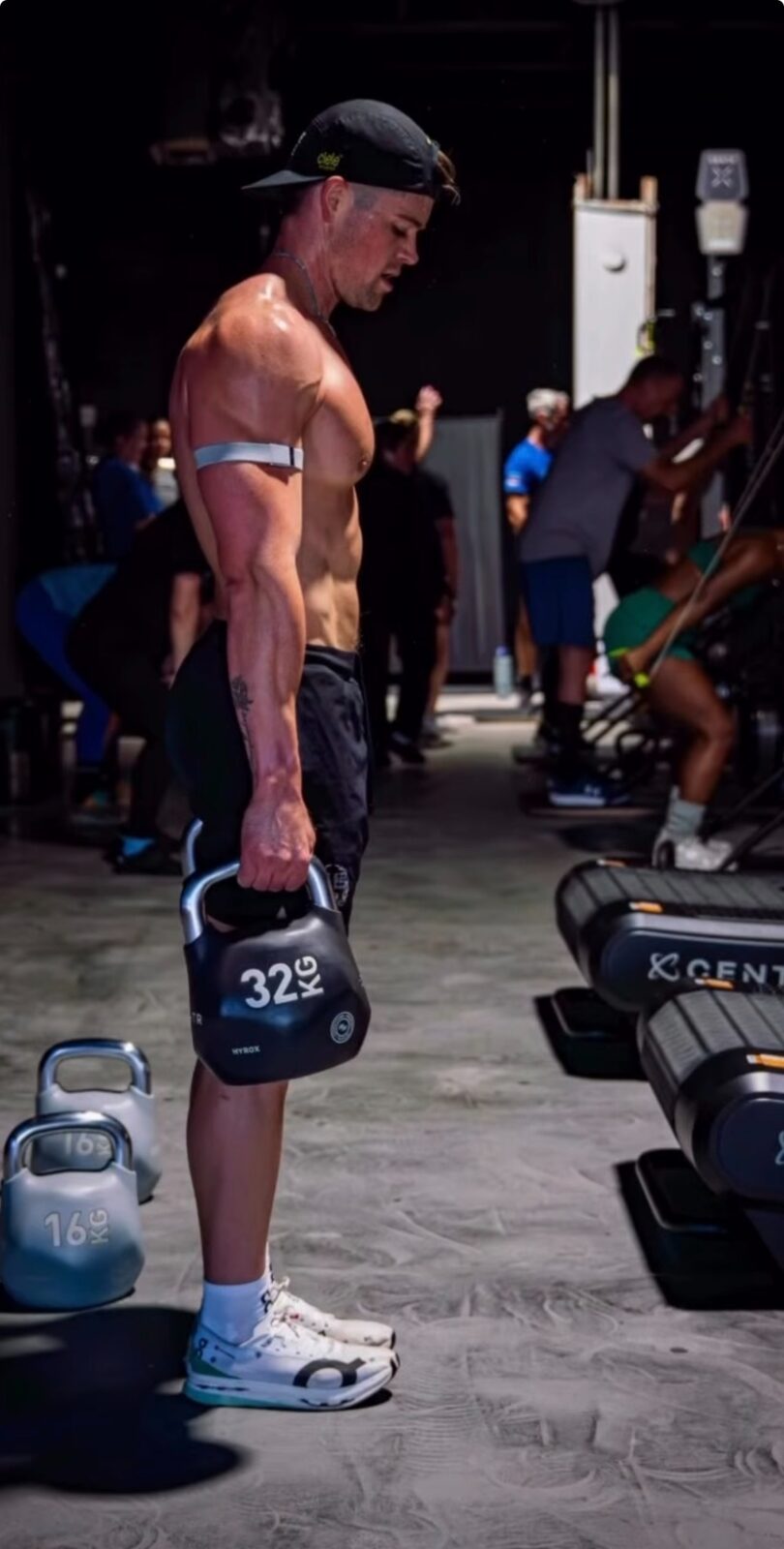 Heavy kettlebell carry between sets